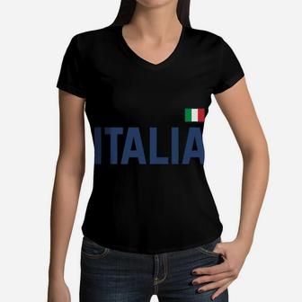 Italia Gift Women Men Kids | Italian Flag | Italy Souvenir Sweatshirt Women V-Neck T-Shirt | Crazezy
