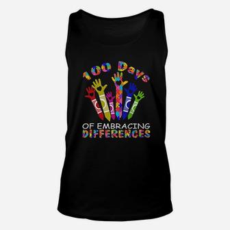100 Days Of Embracing Differences Crayon School Awareness Unisex Tank Top | Crazezy