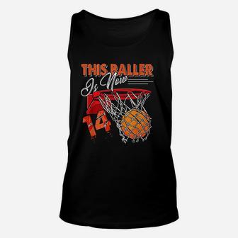 14th Birthday Basketball Funny 14 Years Old Unisex Tank Top | Crazezy UK