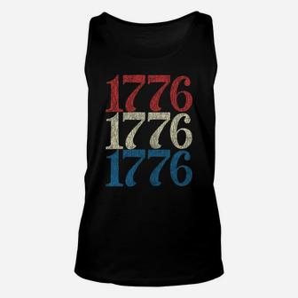 1776 Gift Patriot Usa Flag Revolutionary War Design Retro Sweatshirt Unisex Tank Top | Crazezy UK