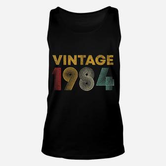 35 Years Old Born In 1984 Vintage 35Th Birthday Unisex Tank Top | Crazezy