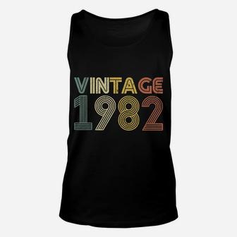 37Th Birthday T Shirt Gift Vintage 1982 Classic Men Women Unisex Tank Top | Crazezy CA