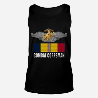 8404 Combat Corpsman Eagle Globe Anchor Veteran T Shirt Unisex Tank Top | Crazezy