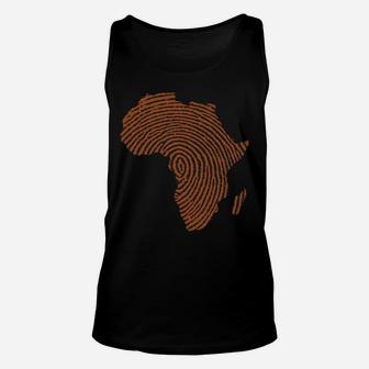 Africa Dna Thumbprint Flag Africa Pride Design For African Sweatshirt Unisex Tank Top | Crazezy