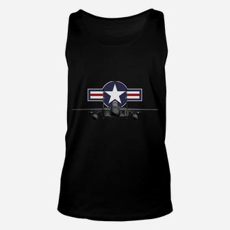 Air Force Veteran Hoodie With Vintage Roundel And F15 Jet Unisex Tank Top | Crazezy