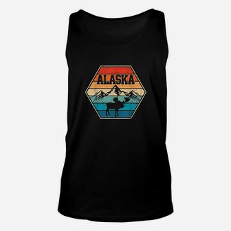 Alaska Usa Mountain Hiking Vintage Retro Gift Unisex Tank Top | Crazezy