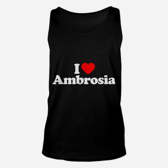 Ambrosia Love Heart Funny Birthday Gift Unisex Tank Top | Crazezy AU