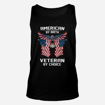American By Birth Veteran By Choice Unisex Tank Top | Crazezy AU