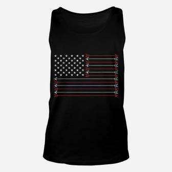 American Flag Arrows Archery Bow Hunting Archer Gift Unisex Tank Top | Crazezy