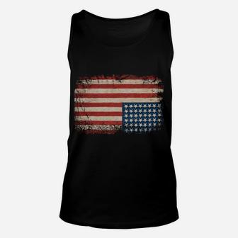 American Flag Distress Upside Down United States Usa Sweatshirt Unisex Tank Top | Crazezy