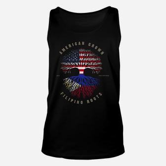 American Grown Filipino Roots Philippines Flag Unisex Tank Top | Crazezy CA