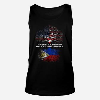 American Raised With Filipino Roots Philippines Unisex Tank Top | Crazezy CA