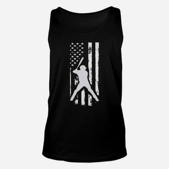 American Usa Flag Baseball Hoodie Distressed Hooded Top Gift Unisex Tank Top | Crazezy