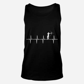 Archery Heartbeat For Archers & Bow Hunting Lovers Unisex Tank Top | Crazezy CA