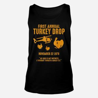 As God Is My Witness I Thought Turkeys Could Fly Funny Unisex Tank Top | Crazezy