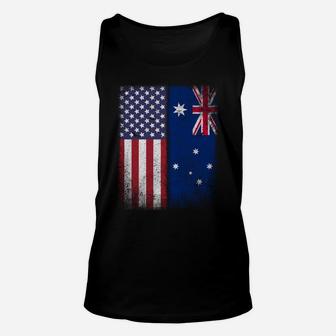 Australian American Flag Australia Usa Sweatshirt Unisex Tank Top | Crazezy