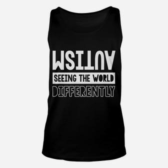 Autism Awareness Month Autism Seeing The World Differently Unisex Tank Top | Crazezy DE