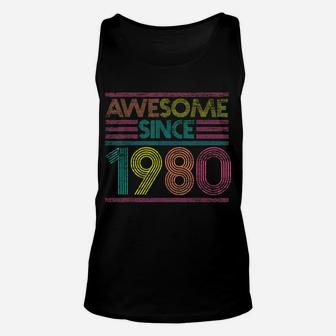 Awesome Since 1980 39Th Birthday Gifts 39 Years Old Unisex Tank Top | Crazezy