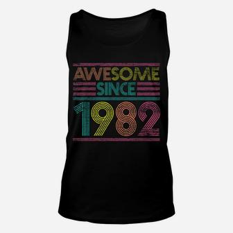 Awesome Since 1982 38Th Birthday Gifts 38 Years Old Unisex Tank Top | Crazezy