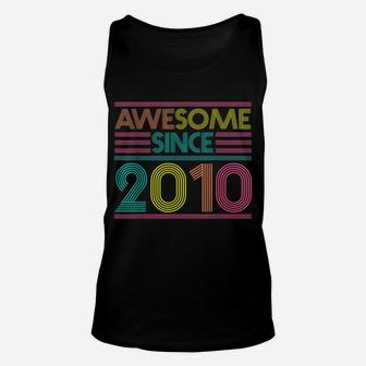 Awesome Since 2010 9Th Birthday Gifts 9 Years Old Unisex Tank Top | Crazezy