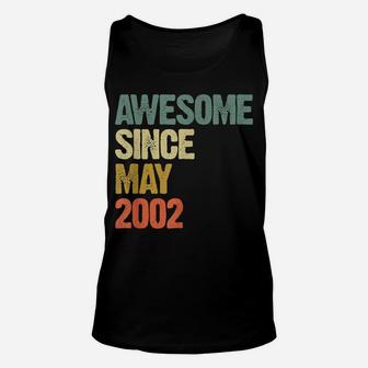 Awesome Since May 2002 17 Years Old 17Th Birthday Gift Unisex Tank Top | Crazezy