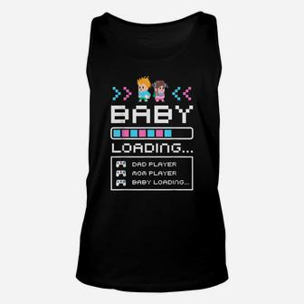 Baby Loading Gamer Shirt Cute Mom Dad Pregnancy Announcement Unisex Tank Top | Crazezy