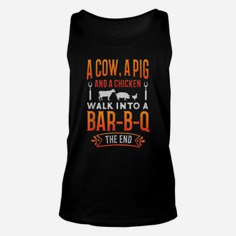 Barbecue BBQ Joke Gift For Grill Master Chef Unisex Tank Top | Crazezy