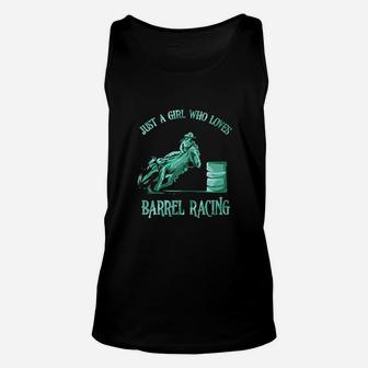 Barrel Racing Girl Love Horse Riding Rodeo Cowgirl Gift Unisex Tank Top | Crazezy CA