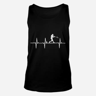 Baseball Heartbeat For Baseball Players And Fans Unisex Tank Top | Crazezy AU