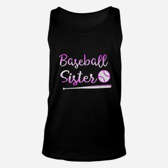 Baseball Sister Summer Gift For Sports Girls Unisex Tank Top | Crazezy
