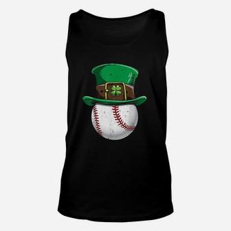 Baseball St Patricks Day Boys Men Ball Leprechaun Catcher Unisex Tank Top | Crazezy
