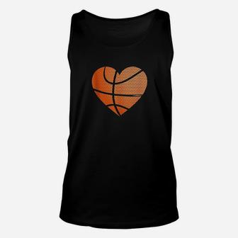 Basketball Ball Love Heart Mom Dad Sports Player Fun Gift Unisex Tank Top | Crazezy CA