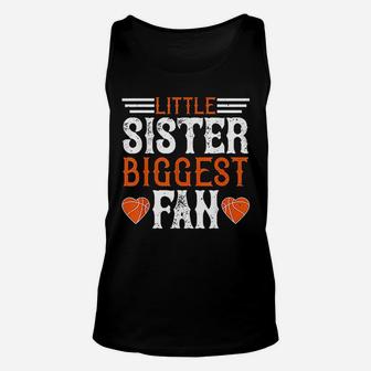 Basketball Lover Little Sister Biggest Fan Unisex Tank Top | Crazezy DE