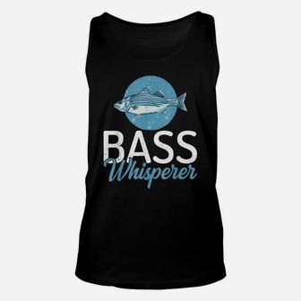 Bass Whisperer Angling Hunting Fishing Unisex Tank Top | Crazezy