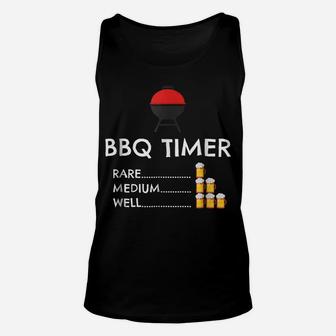 Bbq Timer Barbecue Shirt Funny Grill Grilling Gift Unisex Tank Top | Crazezy