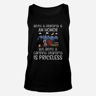 Being A Grandma Is An Honor But Being A Camping Grandma Is Priceless Unisex Tank Top | Crazezy DE