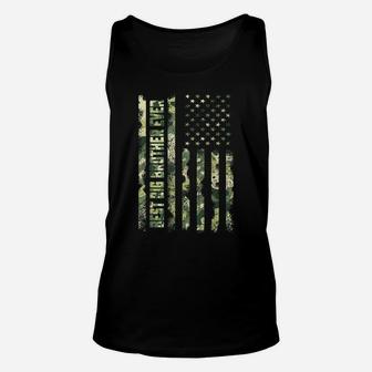 Best Big Brother Ever American Flag Camo Tshirt Fathers Day Unisex Tank Top | Crazezy