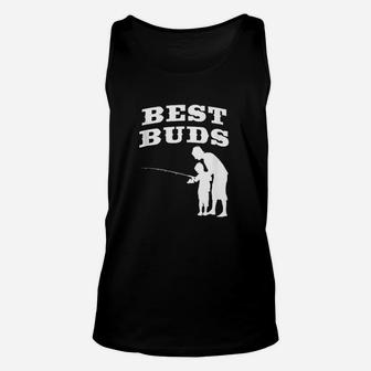 Best Buds Grandfather Father And Son Fishing Together Unisex Tank Top | Crazezy