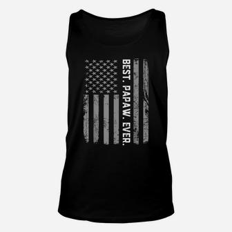 Best Papaw Ever Vintage American Flag T Shirt Unisex Tank Top | Crazezy UK