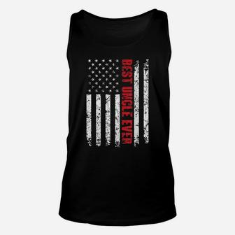Best Uncle Ever American Flag Tshirt Gift For Uncle Unisex Tank Top | Crazezy AU