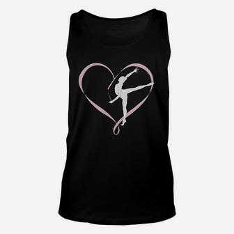 Big Girls Gymnastics Gymnast Heart Ribbon Love Youth Unisex Tank Top | Crazezy CA