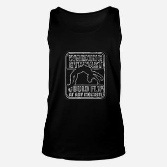 Big Girls' Warning Gymnast Could Flip At Any Moment Unisex Tank Top | Crazezy UK