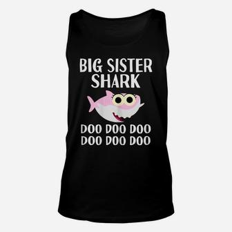 Big Sister Shark Doo Doo Christmas Gift Family Pjs & Unisex Tank Top | Crazezy UK