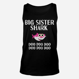 Big Sister Shark Doo Doo Christmas Gift Matching Family Unisex Tank Top | Crazezy CA