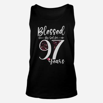 Blessed By God For 97 Years Old 97Th Birthday Gift For Women Sweatshirt Unisex Tank Top | Crazezy
