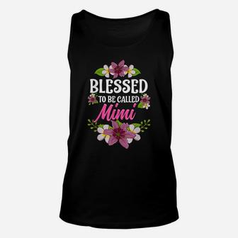 Blessed To Be Called Mimi Shirt Thanksgiving Christmas Unisex Tank Top | Crazezy