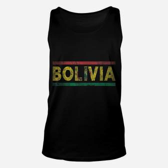 Bolivia Retro Flag Bolivian Distressed Graphic Unisex Tank Top | Crazezy