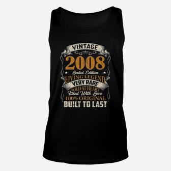 Born In January 2008 Vintage 14Th Birthday 14 Years Old Unisex Tank Top | Crazezy
