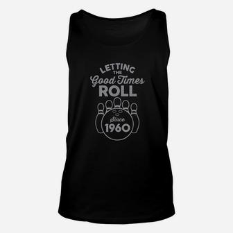 Bowling Gift For 61 Year Old 1960 61st Birthday Bowler Unisex Tank Top | Crazezy UK