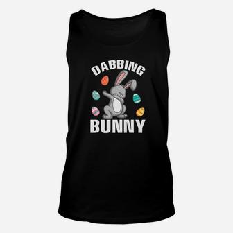 Bunny Rabbit Dabbing Dancing Easter Eggs Dabbing Bunny Unisex Tank Top | Crazezy UK